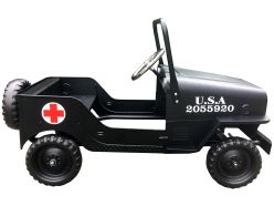 Voiture à pédale Jeep croix rouge
