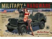 Grande plaque XL Jeep Army PIN UP 
