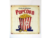 Plaque en métal Popcorn 