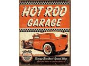 Plaque en métal Hot Rod Orange 