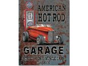 Plaque en métal Hot Rod Garage 