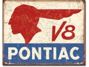 Plaque en métal Pontiac V8