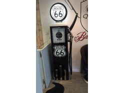Pompe à essence Route 66 en noir