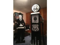 Pompe à essence Route 66 noir