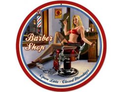 Plaque XL Barbershop Girl