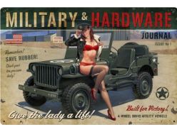 Grande plaque XL Jeep Army PIN UP