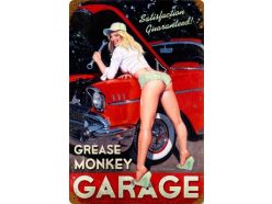 Plaque métal XL Grease Monkey