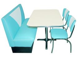 Coin repas de Diner US , Aqua .