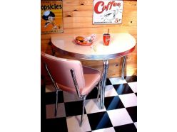 Table Console demi-lune Sixties