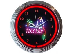 Horloge Néon Tiki Bar 