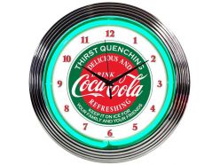 Horloge Néon Coca Cola Evergreen