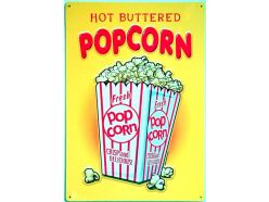 Plaque en métal Popcorn