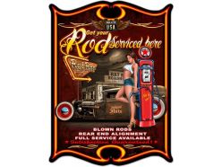 Plaque en métal Rat Rod roadhouse