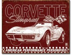 Plaque en métal Corvette Stingray