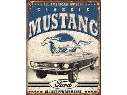 Plaque en métal Mustang 