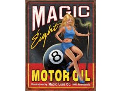 Plaque en métal Magic 8 Motor Oil 