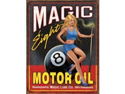 Plaque en métal Magic 8 Motor Oil
