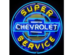 Enseigne Néon Chevrolet Service 