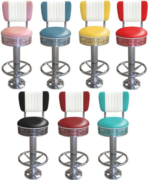 Tabouret Americain Vintage Decoration Us 50 S Et 60 S