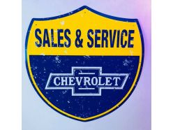 Grande Plaque En Métal XL Service Chevrolet