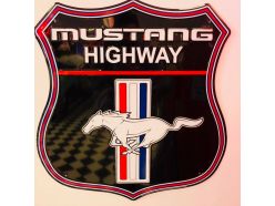 Grande Plaque En Métal XL Mustang Highway