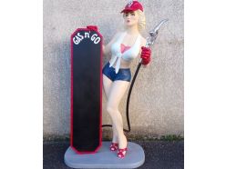 Statue en Résine Pompiste Girl Garage 
