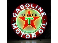 Enseigne Néon Texaco Gasoline Motor Oil