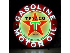 Enseigne Néon Texaco Gasoline Motor Oil 