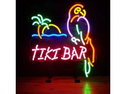 Enseigne Néon Tiki Bar Perroquet
